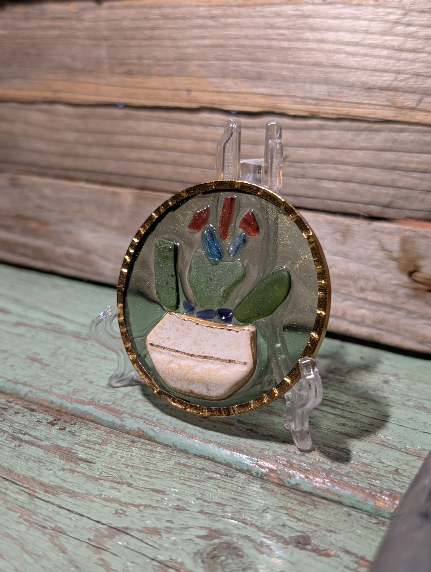 Mini Beach Glass Flower