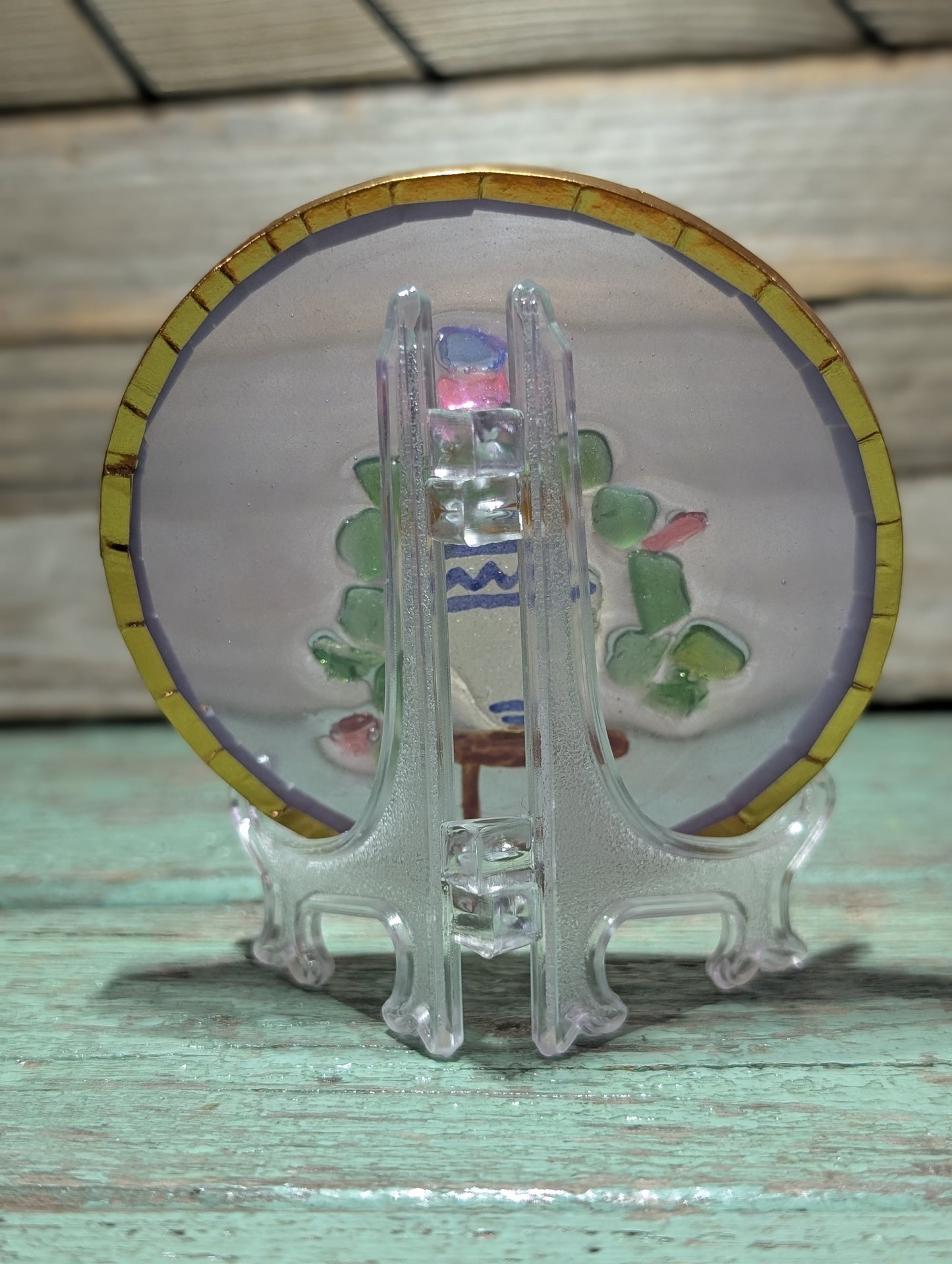 Beach Glass Hanging Flowers Decor